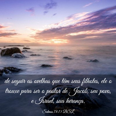 Picture 03 - Salmos 78:71 BSL - de seguir as ovelhas que têm seus filhotes, ele - Bible Verse Picture