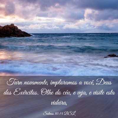 Picture 03 - Salmos 80:14 BSL - Turn novamente, imploramos a você, Deus dos - Bible Verse Picture