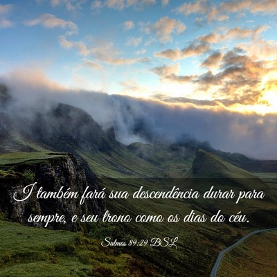 Picture 03 - Salmos 89:29 BSL - I também fará sua descendência durar para - Bible Verse Picture
