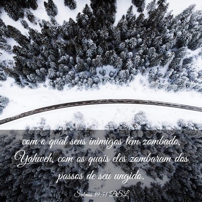 Picture 03 - Salmos 89:51 BSL - com o qual seus inimigos têm zombado, Yahweh, - Bible Verse Picture