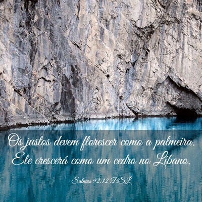 Picture 03 - Salmos 92:12 BSL - Os justos devem florescer como a palmeira. Ele - Bible Verse Picture