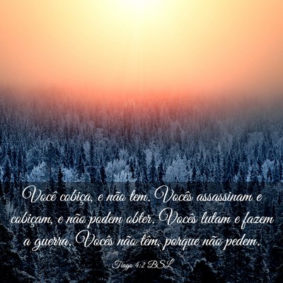 Picture 03 - Tiago 4:2 BSL - Você cobiça, e não tem. Vocês assassinam e - Bible Verse Picture