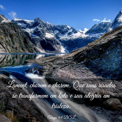 Picture 03 - Tiago 4:9 BSL - Lament, chorem e chorem. Que suas risadas se - Bible Verse Picture