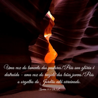 Picture 03 - Zacarias 11:3 BSL - Uma voz do lamento dos pastores! Pois sua glória - Bible Verse Picture