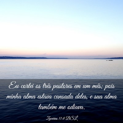 Picture 03 - Zacarias 11:8 BSL - Eu cortei os três pastores em um mês; pois - Bible Verse Picture