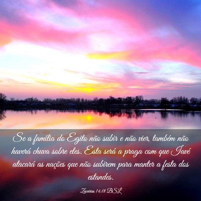 Picture 03 - Zacarias 14:18 BSL - Se a família do Egito não subir e não vier, - Bible Verse Picture