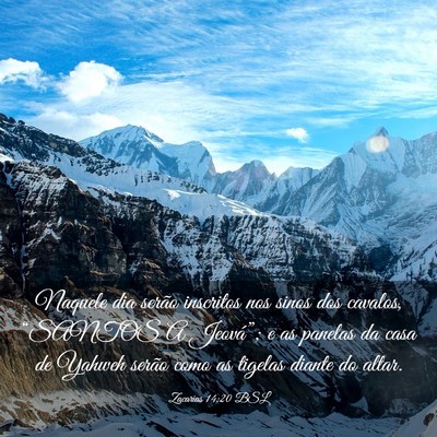 Picture 03 - Zacarias 14:20 BSL - Naquele dia serão inscritos nos sinos dos - Bible Verse Picture
