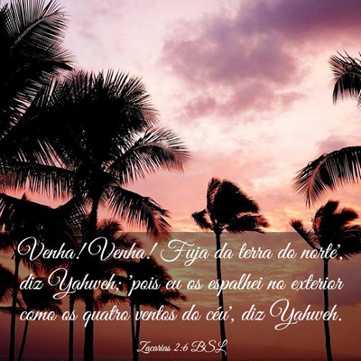 Picture 03 - Zacarias 2:6 BSL - Venha! Venha! Fuja da terra do norte', diz - Bible Verse Picture