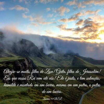 Picture 03 - Zacarias 9:9 BSL - Alegre-se muito, filha de Zion! Grita, filha de - Bible Verse Picture