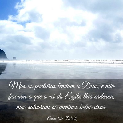 Picture 03 - Êxodo 1:17 BSL - Mas as parteiras temiam a Deus, e não fizeram o - Bible Verse Picture