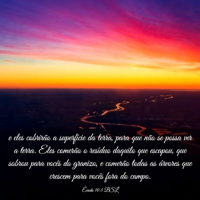 Picture 03 - Êxodo 10:5 BSL - e eles cobrirão a superfície da terra, para que - Bible Verse Picture
