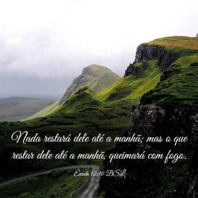 Picture 03 - Êxodo 12:10 BSL - Nada restará dele até a manhã; mas o que - Bible Verse Picture