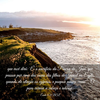 Picture 03 - Êxodo 12:27 BSL - que você dirá: 'É o sacrifício da Páscoa de - Bible Verse Picture
