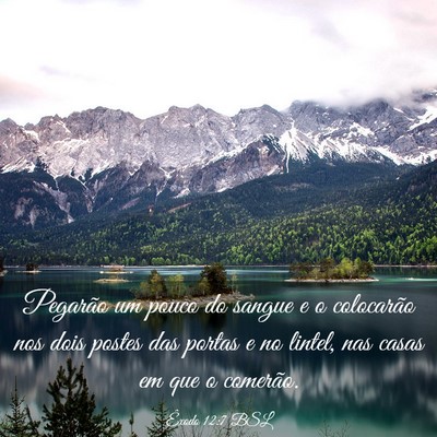 Picture 03 - Êxodo 12:7 BSL - Pegarão um pouco do sangue e o colocarão nos - Bible Verse Picture