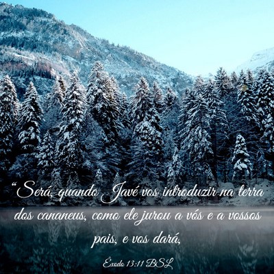 Picture 03 - Êxodo 13:11 BSL - “Será, quando Javé vos introduzir na terra - Bible Verse Picture