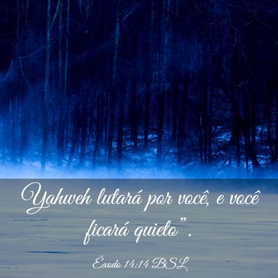 Picture 03 - Êxodo 14:14 BSL - Yahweh lutará por você, e você ficará - Bible Verse Picture