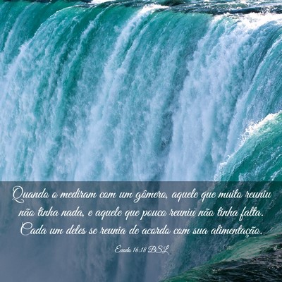 Picture 03 - Êxodo 16:18 BSL - Quando o mediram com um gômero, aquele que muito - Bible Verse Picture