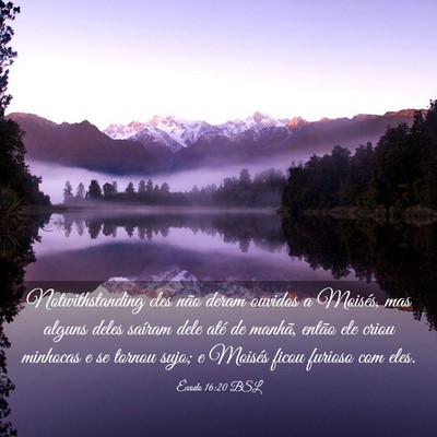 Picture 03 - Êxodo 16:20 BSL - Notwithstanding eles não deram ouvidos a - Bible Verse Picture