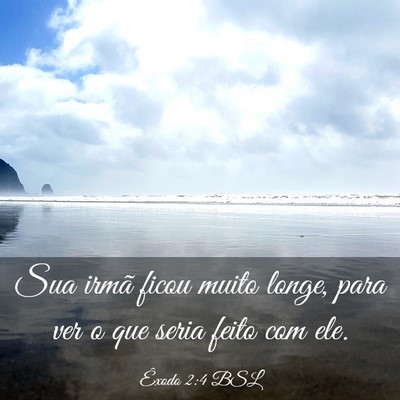 Picture 03 - Êxodo 2:4 BSL - Sua irmã ficou muito longe, para ver o que seria - Bible Verse Picture