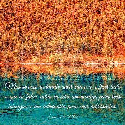 Picture 03 - Êxodo 23:22 BSL - Mas se você realmente ouvir sua voz, e fizer - Bible Verse Picture