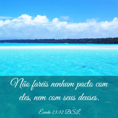 Picture 03 - Êxodo 23:32 BSL - Não fareis nenhum pacto com eles, nem com seus - Bible Verse Picture