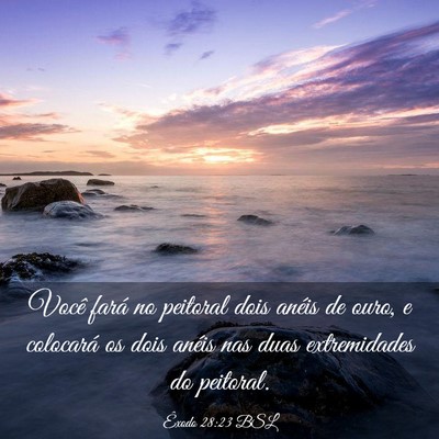 Picture 03 - Êxodo 28:23 BSL - Você fará no peitoral dois anéis de ouro, e - Bible Verse Picture