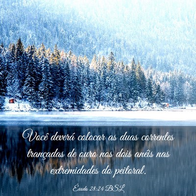 Picture 03 - Êxodo 28:24 BSL - Você deverá colocar as duas correntes - Bible Verse Picture