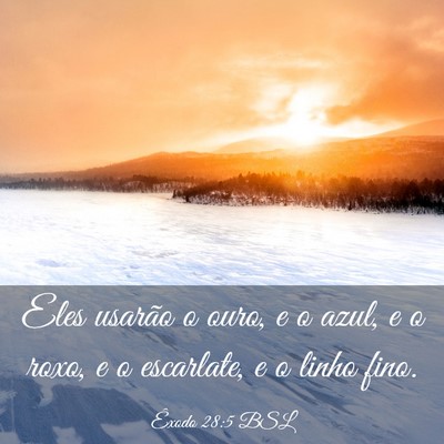 Picture 03 - Êxodo 28:5 BSL - Eles usarão o ouro, e o azul, e o roxo, e o - Bible Verse Picture