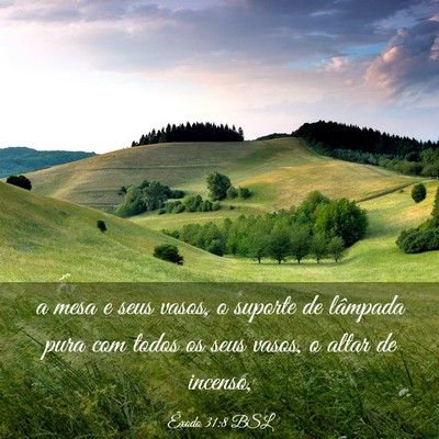 Picture 03 - Êxodo 31:8 BSL - a mesa e seus vasos, o suporte de lâmpada pura - Bible Verse Picture
