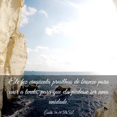Picture 03 - Êxodo 36:18 BSL - Ele fez cinqüenta presilhas de bronze para unir - Bible Verse Picture