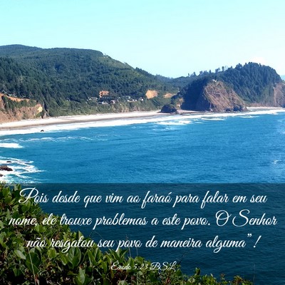 Picture 03 - Êxodo 5:23 BSL - Pois desde que vim ao faraó para falar em seu - Bible Verse Picture