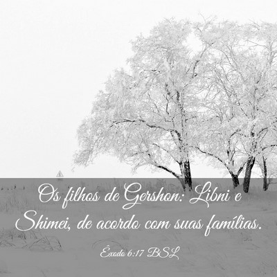 Picture 03 - Êxodo 6:17 BSL - Os filhos de Gershon: Libni e Shimei, de acordo - Bible Verse Picture