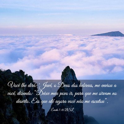 Picture 03 - Êxodo 7:16 BSL - Você lhe dirá: 'Javé, o Deus dos hebreus, me - Bible Verse Picture