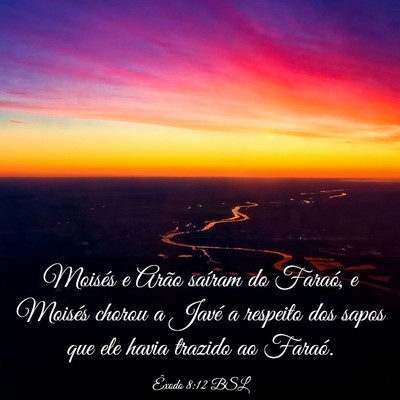 Picture 03 - Êxodo 8:12 BSL - Moisés e Arão saíram do Faraó, e Moisés - Bible Verse Picture