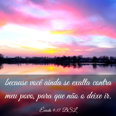 Picture 03 - Êxodo 9:17 BSL - because você ainda se exalta contra meu povo, - Bible Verse Picture