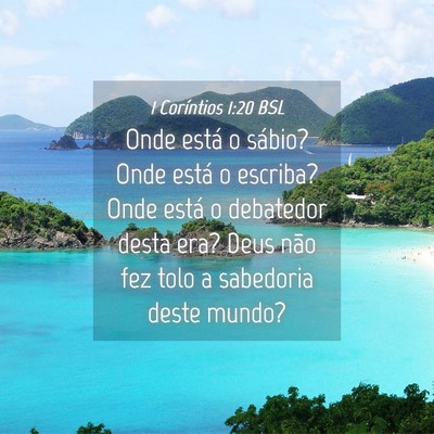 Picture 04 - 1 Coríntios 1:20 BSL - Onde está o sábio? Onde está o escriba? Onde - Bible Verse Picture