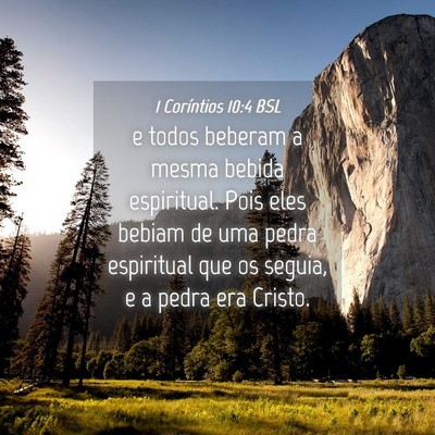 Picture 04 - 1 Coríntios 10:4 BSL - e todos beberam a mesma bebida espiritual. Pois - Bible Verse Picture