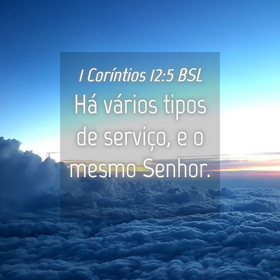 Picture 04 - 1 Coríntios 12:5 BSL - Há vários tipos de serviço, e o mesmo - Bible Verse Picture