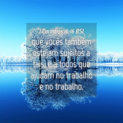 Picture 04 - 1 Coríntios 16:16 BSL - que vocês também estejam sujeitos a tais, e a - Bible Verse Picture