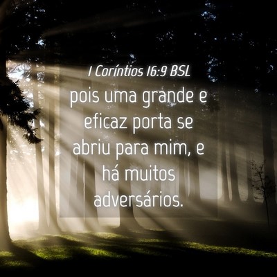 Picture 04 - 1 Coríntios 16:9 BSL - pois uma grande e eficaz porta se abriu para mim, - Bible Verse Picture