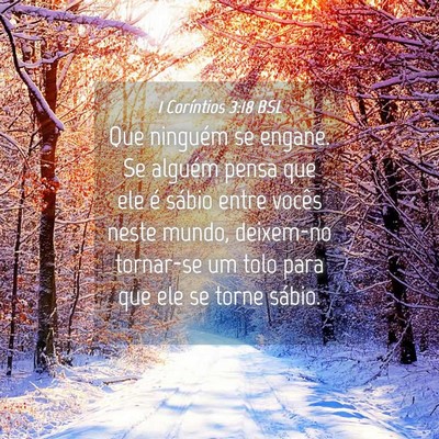 Picture 04 - 1 Coríntios 3:18 BSL - Que ninguém se engane. Se alguém pensa que ele - Bible Verse Picture