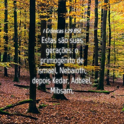 Picture 04 - 1 Crônicas 1:29 BSL - Estas são suas gerações: o primogênito de - Bible Verse Picture
