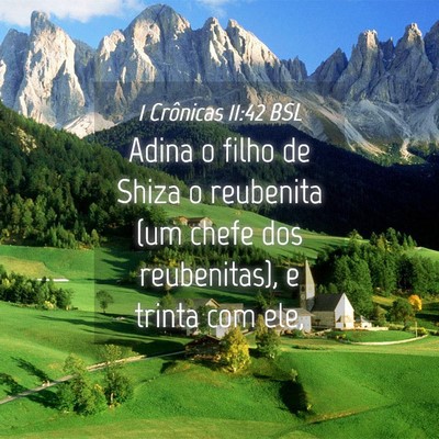 Picture 04 - 1 Crônicas 11:42 BSL - Adina o filho de Shiza o reubenita (um chefe dos - Bible Verse Picture
