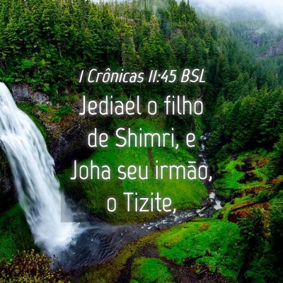Picture 04 - 1 Crônicas 11:45 BSL - Jediael o filho de Shimri, e Joha seu irmão, o - Bible Verse Picture