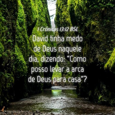 Picture 04 - 1 Crônicas 13:12 BSL - David tinha medo de Deus naquele dia, dizendo: - Bible Verse Picture