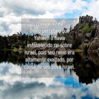Picture 04 - 1 Crônicas 14:2 BSL - David percebeu que Yahweh o havia estabelecido - Bible Verse Picture