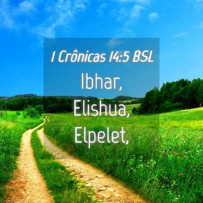 Picture 04 - 1 Crônicas 14:5 BSL - Ibhar, Elishua, - Bible Verse Picture