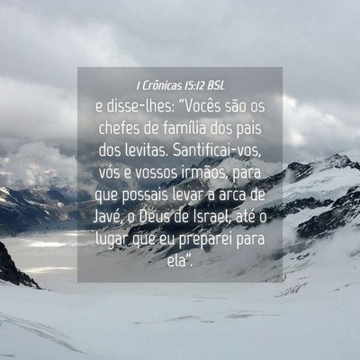 Picture 04 - 1 Crônicas 15:12 BSL - e disse-lhes: “Vocês são os chefes de - Bible Verse Picture