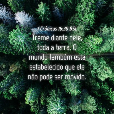 Picture 04 - 1 Crônicas 16:30 BSL - Treme diante dele, toda a terra. O mundo também - Bible Verse Picture