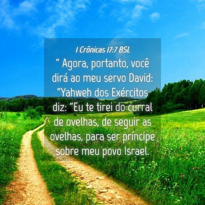 Picture 04 - 1 Crônicas 17:7 BSL - “ Agora, portanto, você dirá ao meu servo - Bible Verse Picture